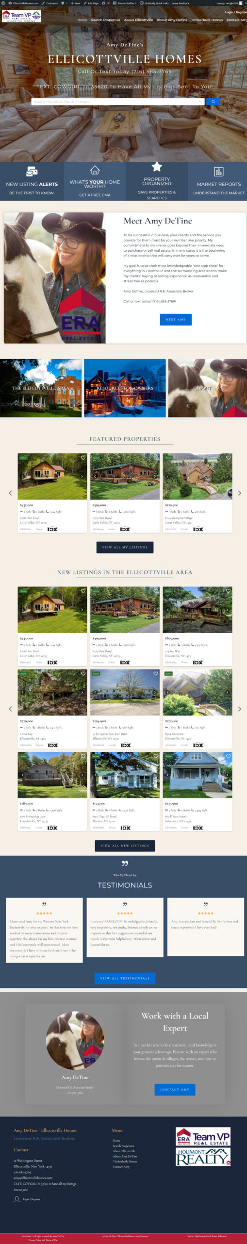 HipKnowSys Portfolio | Ellicottville Homes Screenshot