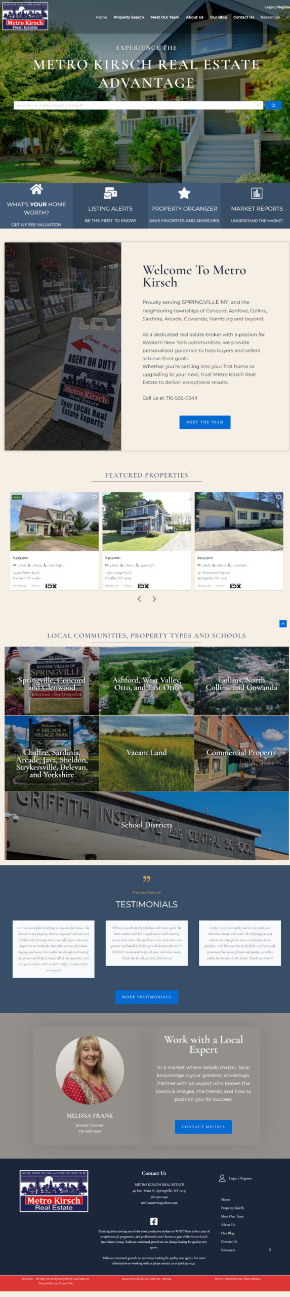 HipKnowSys Portfolio | Metro Kirsch Real Estate Screenshot